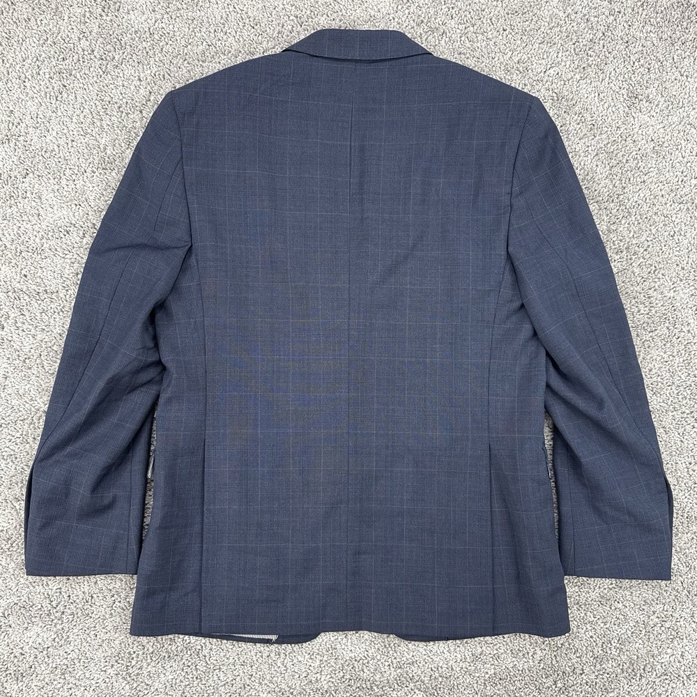 Brooks Brothers Explorer Regent Fit Blazer Men's 42R Blue Windowpane Plaid Wool - Picture 8 of 10